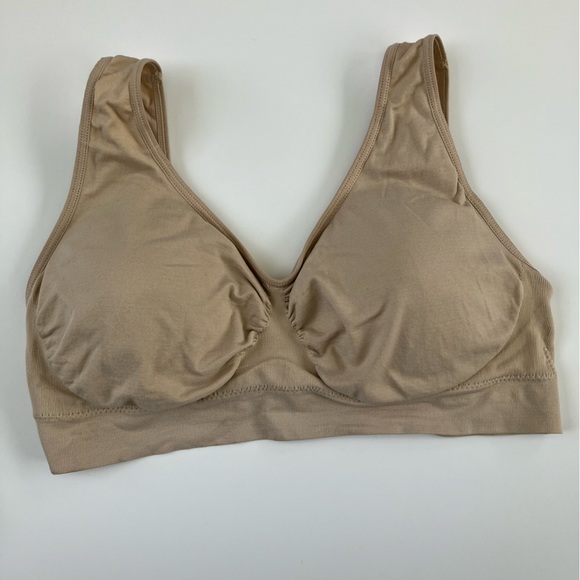 Bralettes, three pack! 3 colors, blk, beige, gray, 2X with shaping insert - Picture 7 of 9